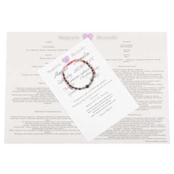 Bransoletka celebrytka TURMALIN + znak zodiaku SKORPION zodiak